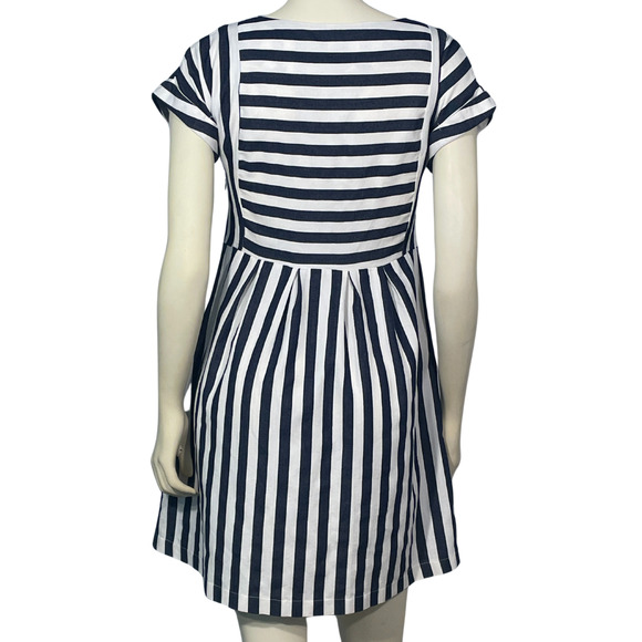 3-FOR-$30 Altar'd State Sz S Summer Dress Boat Neck Pleated Skirt Nautical Blue - Picture 3 of 11